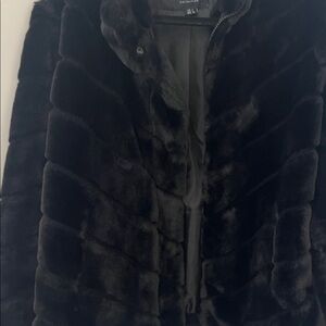 Ci Sono Black Faux Fur Jacket